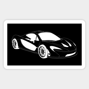 McLaren 720s White Outline Magnet